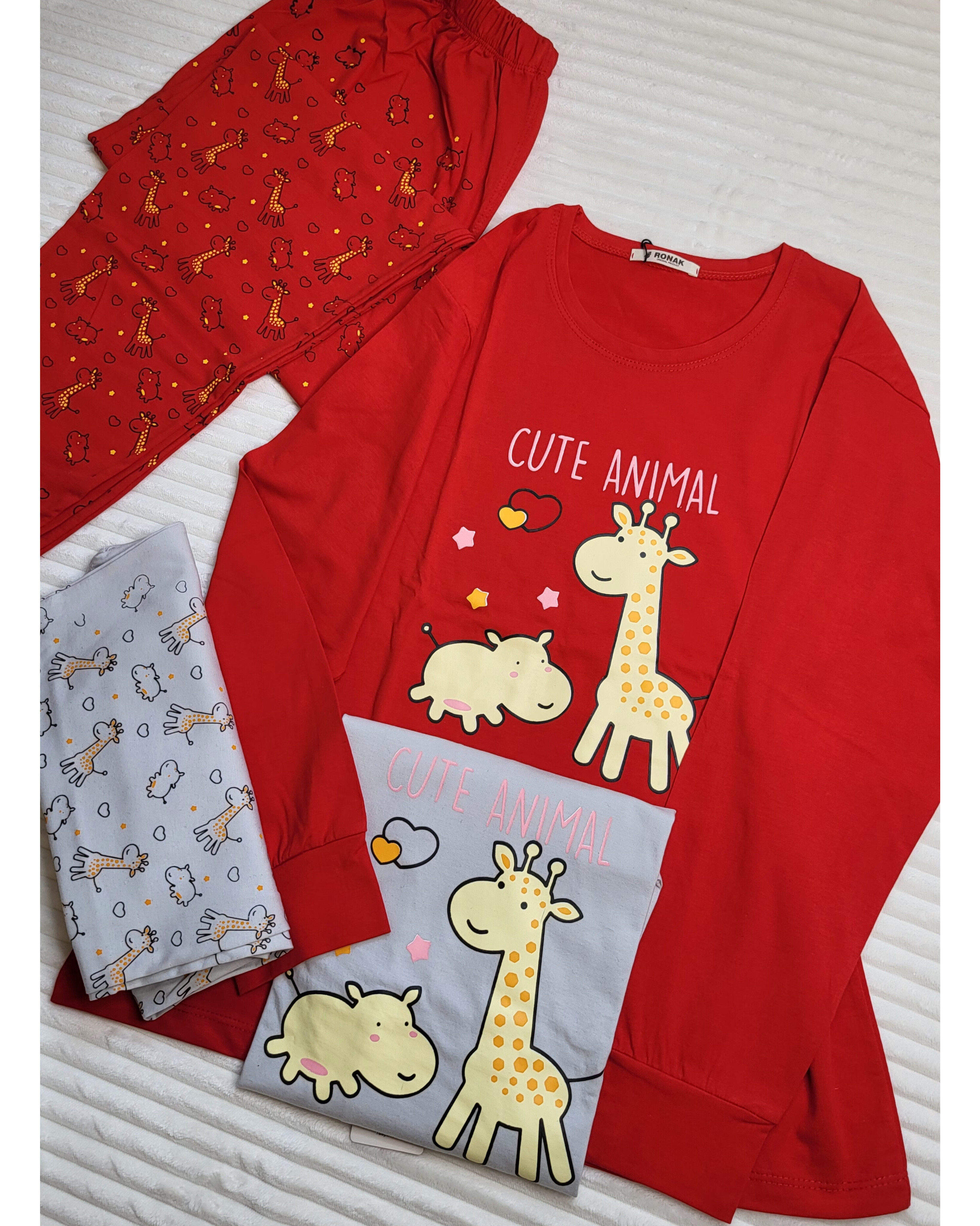 ست بلوزشلوارزنانه طرح انیمال